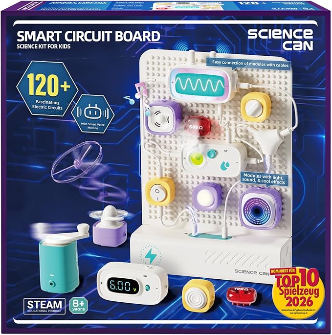 Science Can STEM Toys for Ages 8-13, Circuit Board for Kids with Smart Voice Control, Electronics Exploration Kit 120+ Circuit Projects, Educational Stem Kits for Kids Age 8-10