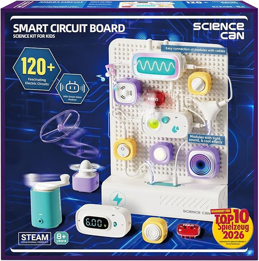 Science Can STEM Toys for Ages 8-13, Circuit Board for Kids with Smart Voice Control, Electronics Exploration Kit 120+ Circuit Projects, Educational Stem Kits for Kids Age 8-10