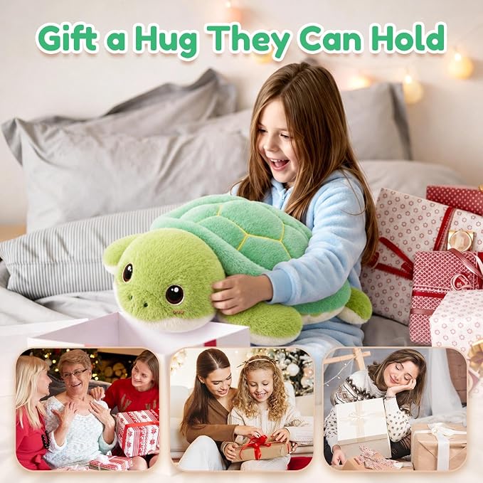 Turtle Weighted Stuffed Animal Soft Plush Toy Gift (10.6 Inch, 0.7 Lbs)