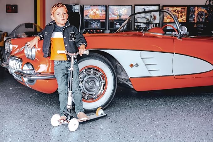 Yvolution Y Glider Classic 3-Wheel Kick Scooter for Kids – Lean-to-Steer, Adjustable Handlebar, Foldable Design – Ages 3-8, Max Weight 110lbs