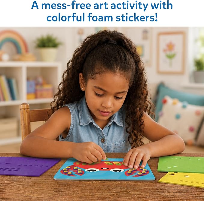 Skillmatics Foam Sticker Art Activity - Under The Ocean, Mess-Free Fun for Kids, 800+ 3D Foam Stickers, DIY Felt Craft Kits, Gifts for Girls & Boys Ages 3, 4, 5, 6, 7