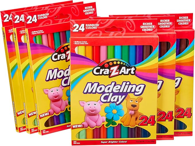 Cra-Z-Art Bulk Modeling Clay - 6 Pack of 24 Count Modeling Clay