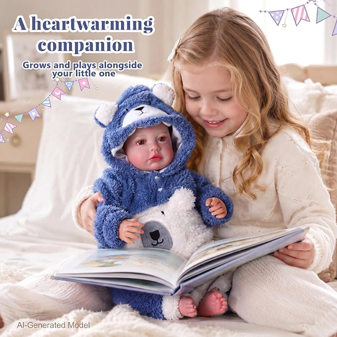 BABESIDE Reborn Baby Doll Boy - 20 Inch Lifelike Soft Vinyl Realistic Baby Dolls with Poseable Body & Accessories, Real Life Newborn Baby Doll for Cuddling, Playtime & Gift for Kids Ages 3+