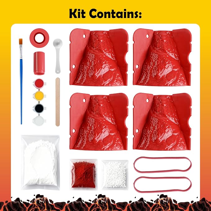 Volcano Science Kit for Kids – Erupting Volcano Making Kit, STEM Project & Science Experiment Kit, Non-Toxic Materials