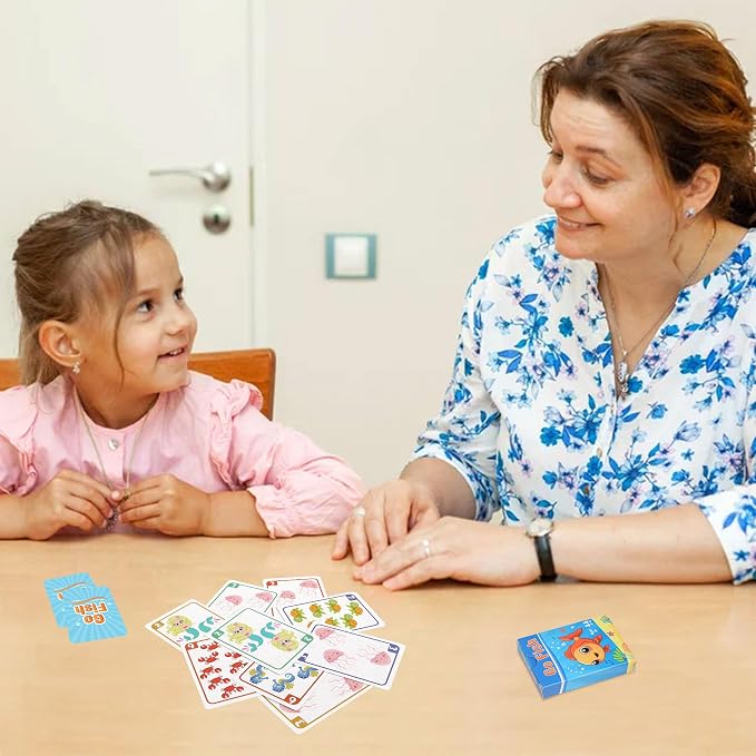 Card Games,Go Fish,Old Maid Card Game for Kids Toddler,2 Decks of Classic Fun Card Game for Game Nights and Family Gatherings,Great Gifts for Birthday Christmas Stocking Stuffers (Go Fish&Old Maid)
