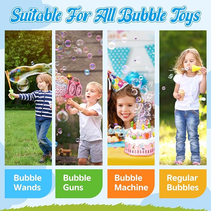 EagleStone 67 OZ Bubble Concentrated Solution (Up to 5 Gallons) – Bubble Solution Refill for Bubble Machine, Gun, Wand, and Mower – Bubbles Toys for Parties, Easter, Weddings, Outdoor Play