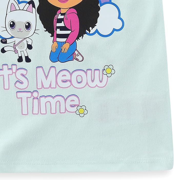DREAMWORKS GABBY'S DOLLHOUSE Girls Short Sleeve T-Shirt and Shorts Set for Toddler to Big Kids