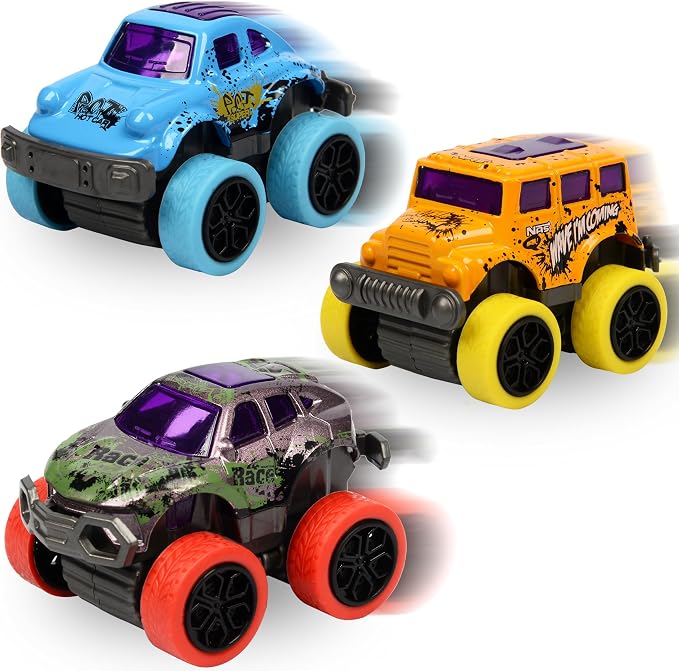 Monster Truck Christmas Stocking Stuffers for Boys Age 3-6 – Pull Back Monster Trucks for Party Favors, Set of 12