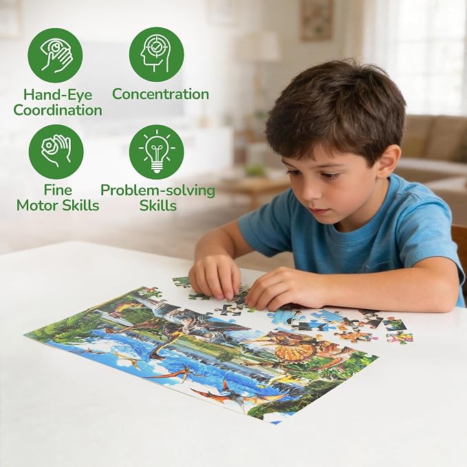 BenBen Puzzles for Kids Ages 4-6, 100 Pieces Outer Space Puzzles for Toddlers 3-5, Solar System Jigsaw Puzzles for Kids 6-8, 15.75” x 11.75”