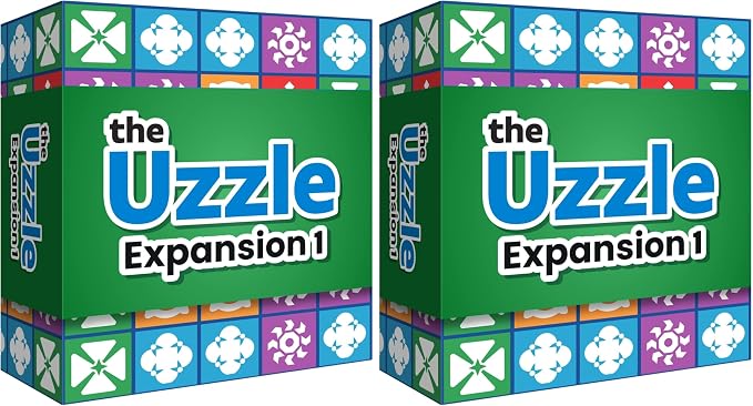 Uzzle 3.0 Expansion, Requires Uzzle Base Game, Block Puzzle Board Game for Adults & Kids, Expert-Level Challenges, an Action Packed Family Board Game Add On, for Ages 4+ (Pack of 2)