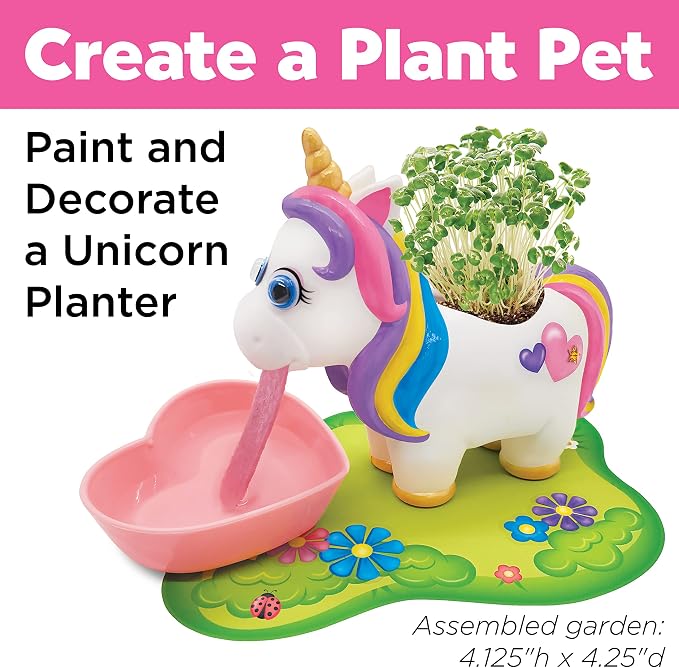 Creativity for Kids Unicorn Self-Watering Plant Pet, Unicorn Crafts for Girls, Summer Activities for Kids, DIY Garden Craft Kit (Ages 6+)