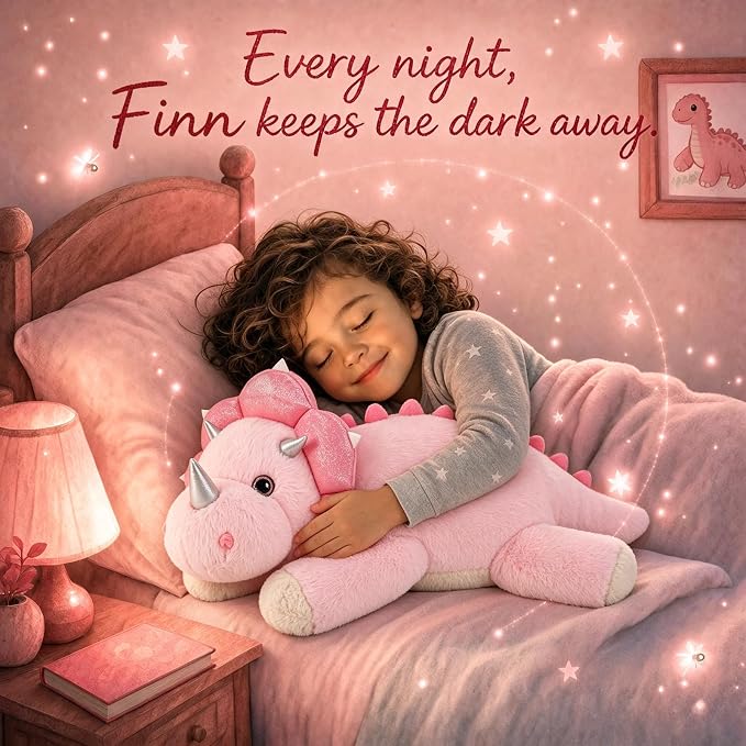gnomantic Dinosaur Weighted Stuffed Animals, Plush Pillow for Kids | 22 Inch, 4.5lbs