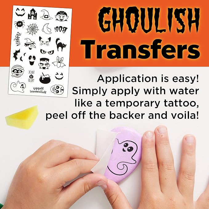 Creativity for Kids Hide & Seek Halloween Rocks | DIY Rock Painting Kit with Glowing Transfers | Fun Halloween Activities & Gifts (Ages 6+)