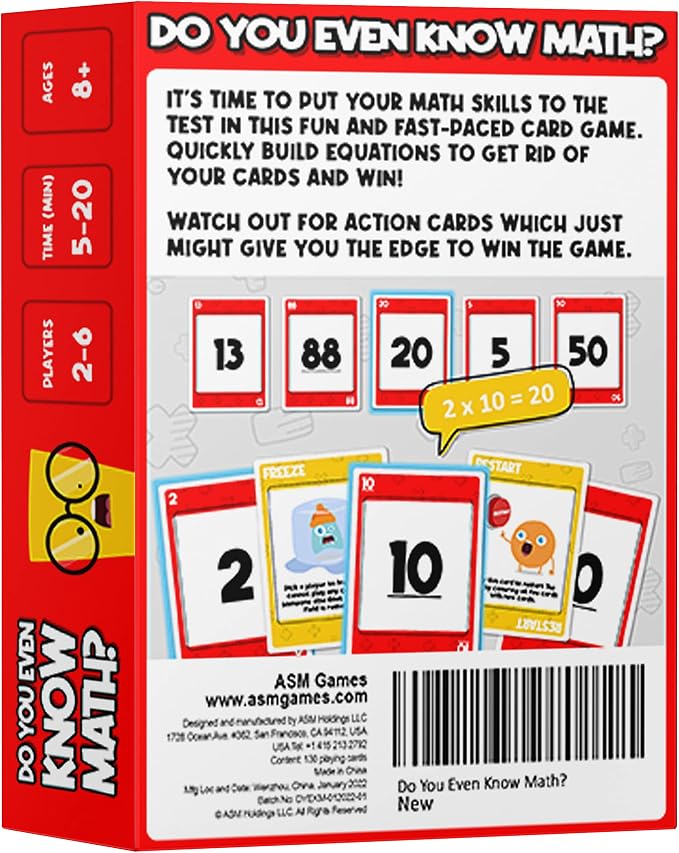 Do You Even Know Math? The Ultimate Mental Math Game for Kids 8+, Teens and Adults