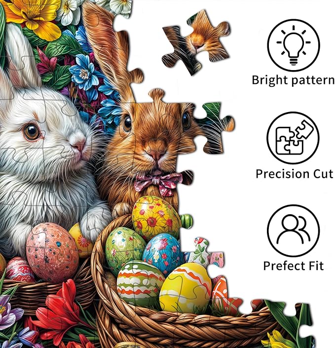 Easter Eggs Puzzles for Adults 1000 Pieces, Jigsaw Puzzles for Adults 1000 Piece, Challenging Game Toys, Impossible Puzzle, Family Decoration Puzzle