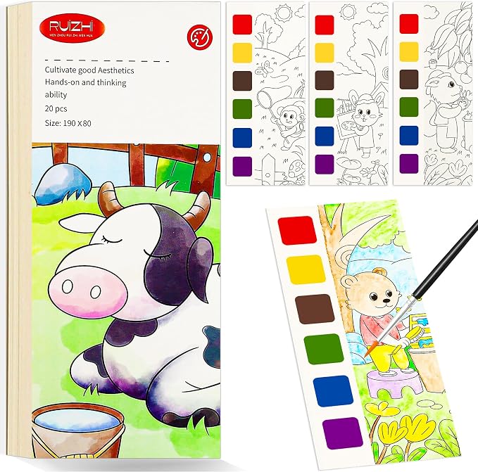 Water Coloring Book,Paint with Water Books for Kids Ages 3-5,Watercolor Painting Book for Toddlers 4-6,Creative Arts and Crafts & Airplane Travel Essentials for Boys Girls