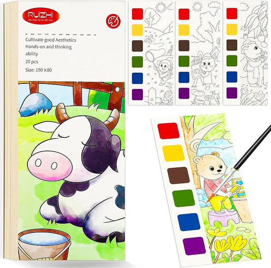 Water Coloring Book,Paint with Water Books for Kids Ages 3-5,Watercolor Painting Book for Toddlers 4-6,Creative Arts and Crafts & Airplane Travel Essentials for Boys Girls