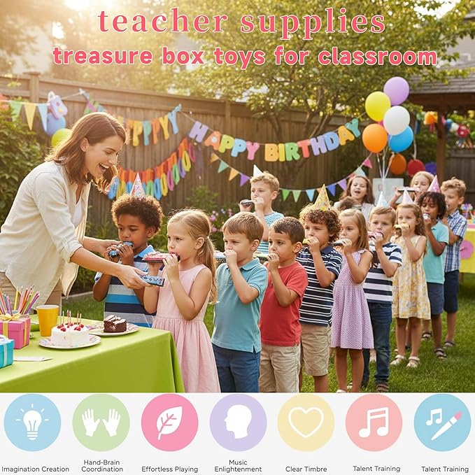 Kids Harmonicas, 24 Pcs | Bulk, Party Favor Toys, Goodie Bag Stuffers
