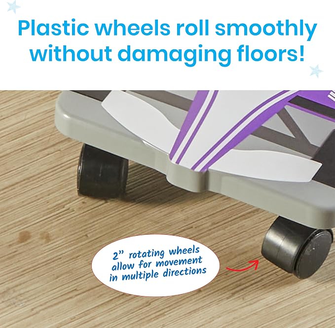 hand2mind Purple Speedway Racer Scooter Board, Floor Scooter Board, Gross Motor Toys, Kids Exercise & Physical Education Equipment, Playground Toys, Indoor Active Play, Toddler Outdoor Activities
