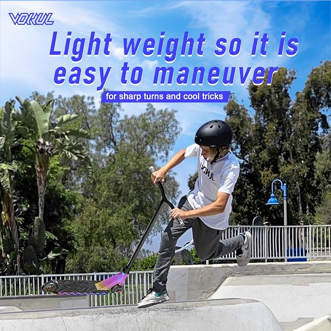 VOKUL K1 Pro Stunt Trick Scooter for Kids 8 Years and Up Freestyle Skate Park Street for Boys Girls