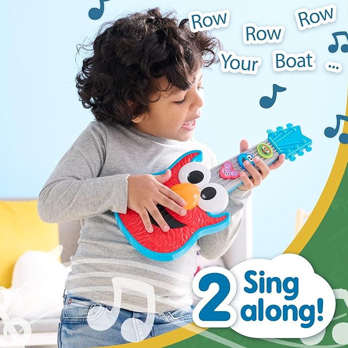 Sesame Street Rock with Elmo Guitar, Dress Up and Pretend Play, Lights and Sounds Preschool Musical Toy
