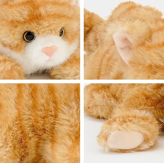 PEACH CAT Orange Cat Stuffed Animal Cute Tabby Kitten Plushies Small Plush Toys Gifts for Kids