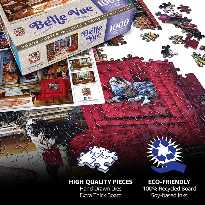 Masterpieces 1000 Piece Jigsaw Puzzle for Adults, Family, Or Youth - The Kiss - 19.25" x26.75