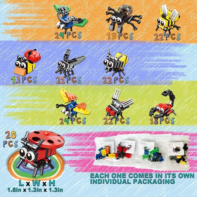 Party Favors for Kids - 30 Pack Animal Mini Building Blocks for Goodie Bag Stuffers, Classroom Prizes Carnival Toys, Easter Egg Fillers, Birthday Holiday for Boys Girls Ages 6+
