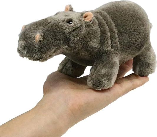 Ice King Bear Wild Animal Small Stuffed Animals Zoo Family Plush Toy (Hippo 8 Inches)