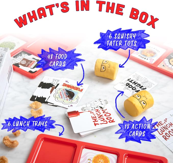The Lunch Room Family Card Game – Fast Paced Food Fight Party Game for Kids & Adults, Fun for 3–6 Players, Easy to Learn for Family Game Night, 10-15 Minute Play Time | Board Games for Kids 8-12