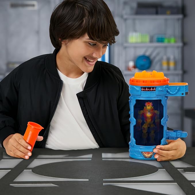 MrBeast Lab Hyper Fusion Mutators, Experiment & Create The Fire Panther, Add Mutation Fluid, Press The Fingerprint Scanner & Reveal The Panther, Over 20 Points of Articulation, Collect All 3