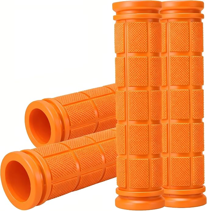 CHUNZEXI 4 PCS Bike Handlebar Grips, Rubber Bicycle Bar Grips Replacement, Non-Slip Handle Grips for Kids Bikes, Scooters, BMX, Mountain & Cruiser Bikes