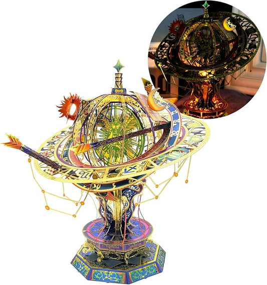 MU 3D Metal Puzzles for Adults Twelve Constellations, Metal Model Kits Building Brain Teaser Miniature Zodiac Palace Landscape Architecture Horoscope, DIY Sets Birthday Gift Home Desk Decor