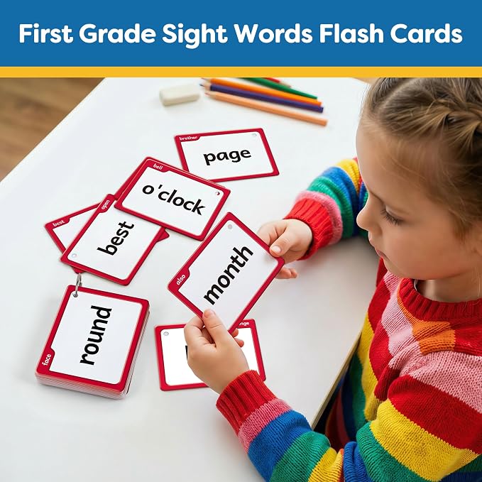 Torlam Sight Words Flash Cards for Kids 1st Grade,Learn to Read Digraphs CVC Blends Long Vowel Sounds Spelling Reading Phonics Games for 6-7 Years, Site Words Classroom Homeschool