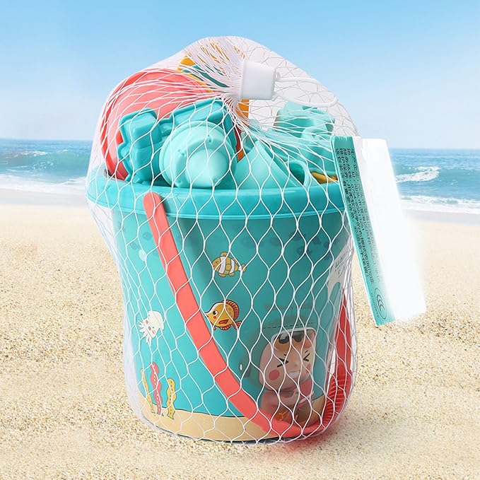 18pcs Beach Sand Toys Set Kids Beach Bucket Sand Toy Set Scoop and Rake Toy Digging Tools Multifunctional Plastic Smooth Surface for Pool Backyard