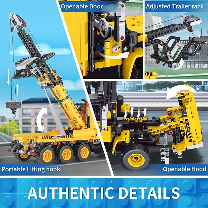 Mould King 17011 Heavy-Duty Tow Truck Building Toy Set, Technology MOC Road Trailers Building Gift Toys for Age 14+/Adult (1,250 Pieces)