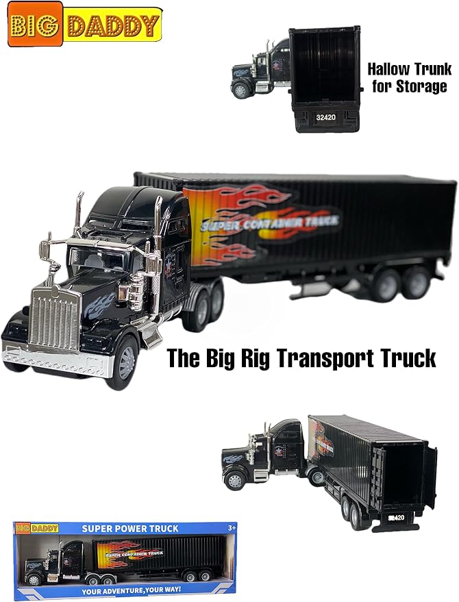 Big Daddy Heavy Duty Tractor Trailer Cargo Transporter with Cargo Hold