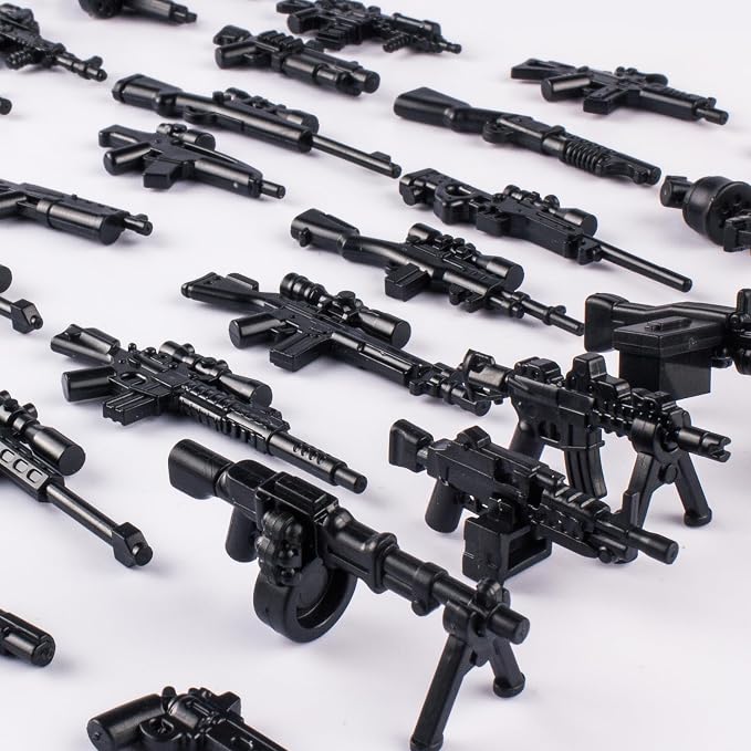 Weapons Pack Military U.S Weapons in The Game Toy Set - Weapons Accessories Weapon Battle Building Blocks Compatible with Major Brand, 3 Years Old and up