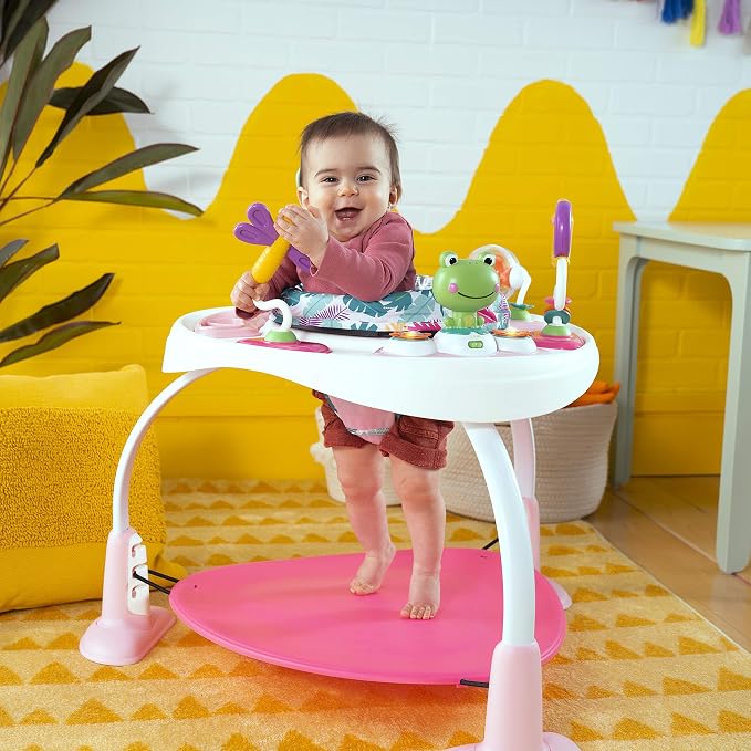 Bright Starts Bounce Bounce Baby 2-in-1 Activity Jumper & Table - Playful Palms