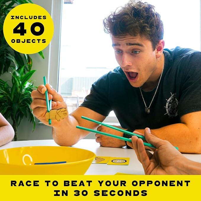 Lucky Egg Quik Stix Skill Game, Fun Family Games for Kids and Adults, 7+ Year Olds, 2-8 Players, Party Board Games for Adults & Kids, Perfect for Indoor & Outdoor Game Night, for Children & Families