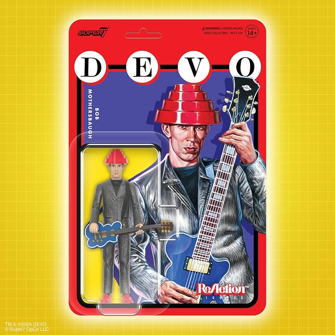 Super7 Devo Bob Mothersbaugh (Girl U Want) - 3.75" Devo Action Figure with Accessory Rock Music Collectibles and Retro Toys