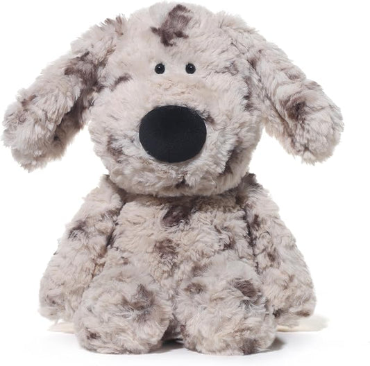 Cartoon Dog Stuffed Animals Dalmatian Plush Toys Dog 11.8 inches Soft and Premium Puppy Plush Toy Gift for for Babies Children Adults, Gray Spots with Big Nose Long Ears