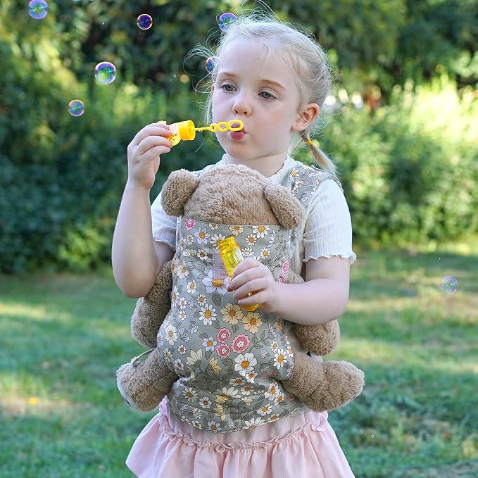 GAGAKU Baby Doll Carrier for Kids, Toy Baby Doll Sling Reborn Baby Dolls Carrier with Adjustable Straps, Doll Accessories - Green