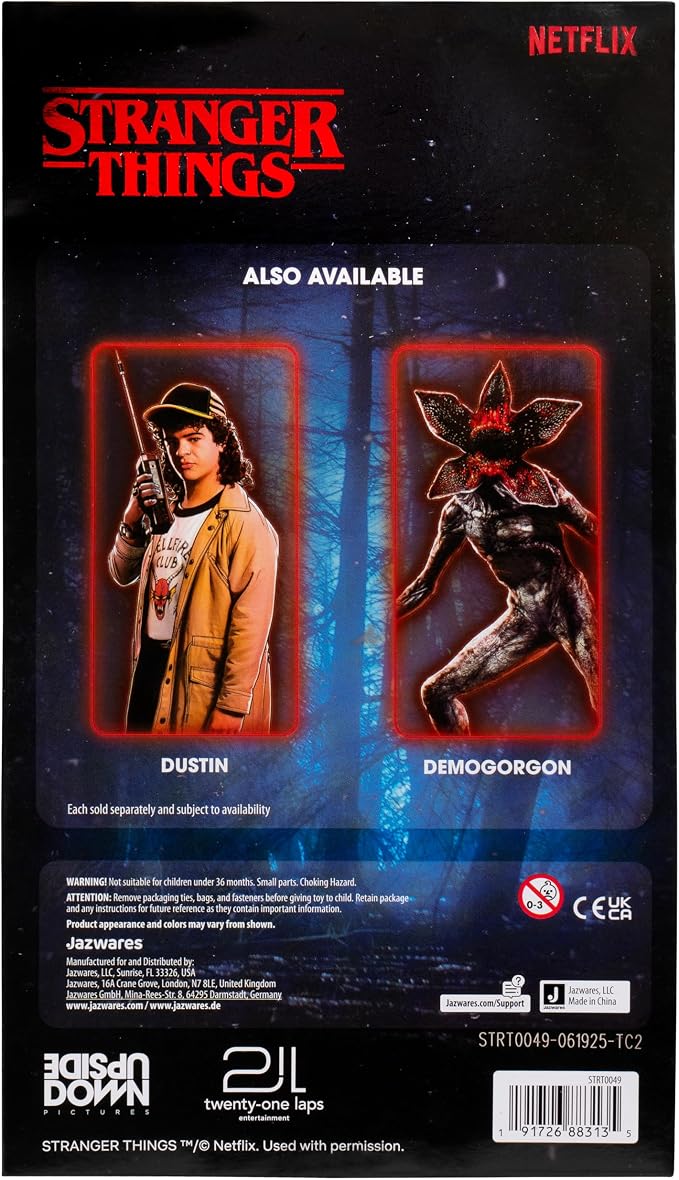 Stranger Things Eleven Upside Down Collector Figure - 6-Inch Highly Detailed Figure with Soft Good Clothing and Unique Accessories
