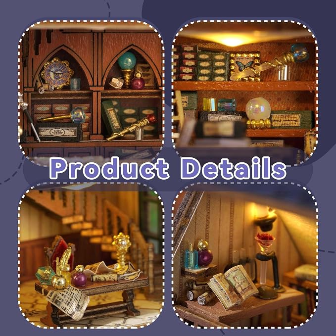 Flever Dollhouse Miniature DIY House Kit Creative Room with Furniture for Romantic Valentine's Gift (Magic Store)