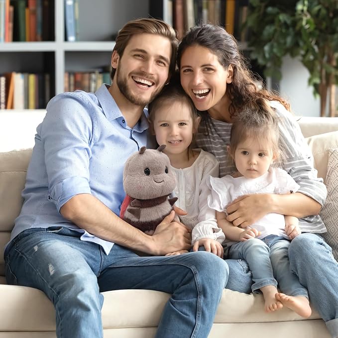 Chubby Smiling Ladybug Plush, Lucky Soft Seven-Spotted Ladybug Plush Toy, Cute Insect Stuffed Animal, The Best Gift for Child and Partners(8 inch)