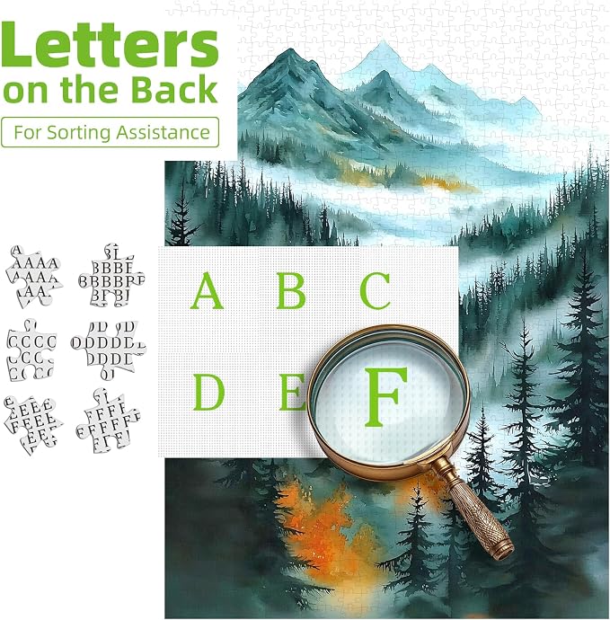 Puzzles for Adults 1000 Pieces Nature Jigsaw Puzzles Scenery Mountain Scene Difficult Challenging Landscape Puzzle for Gift Friend Family Activity Games Party Home Decor Wall Art (27.5"x19.7")