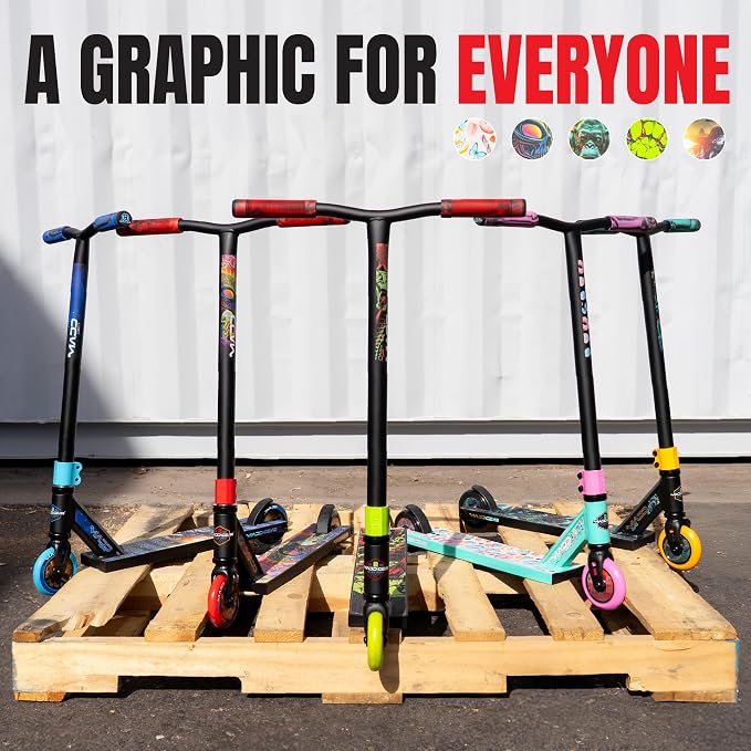 Pro Stunt Trick Scooter for Kids Ages 5-12 – Lightweight Durable Freestyle Kick Scooter for Skatepark and Street – Easy Assembly – Madd Gear MG2