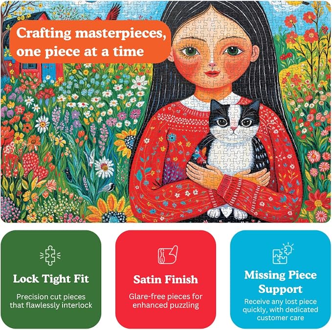 Cross & Glory - A Garden of Wonders - 1000 Piece Jigsaw Puzzle for Adults | Vibrant Nature & Art Puzzle | Challenging Puzzle for Adults | Eco-Friendly Materials for Puzzle Lovers