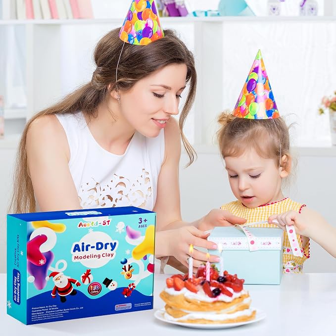 Air Dry Clay 156 Colors, Modeling Clay for Kids, Magic Clay, DIY Molding Clay Kit with Sculpting Tools, Soft and Non-Sticky, Arts and Crafts Gift for Boys Girls Kids